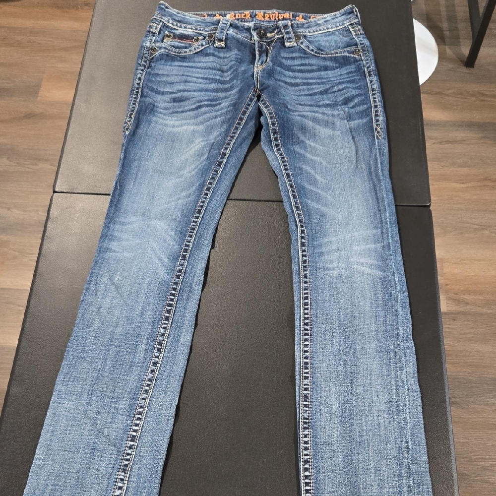 Rock Revival Embellished Distressed Skinny Jeans